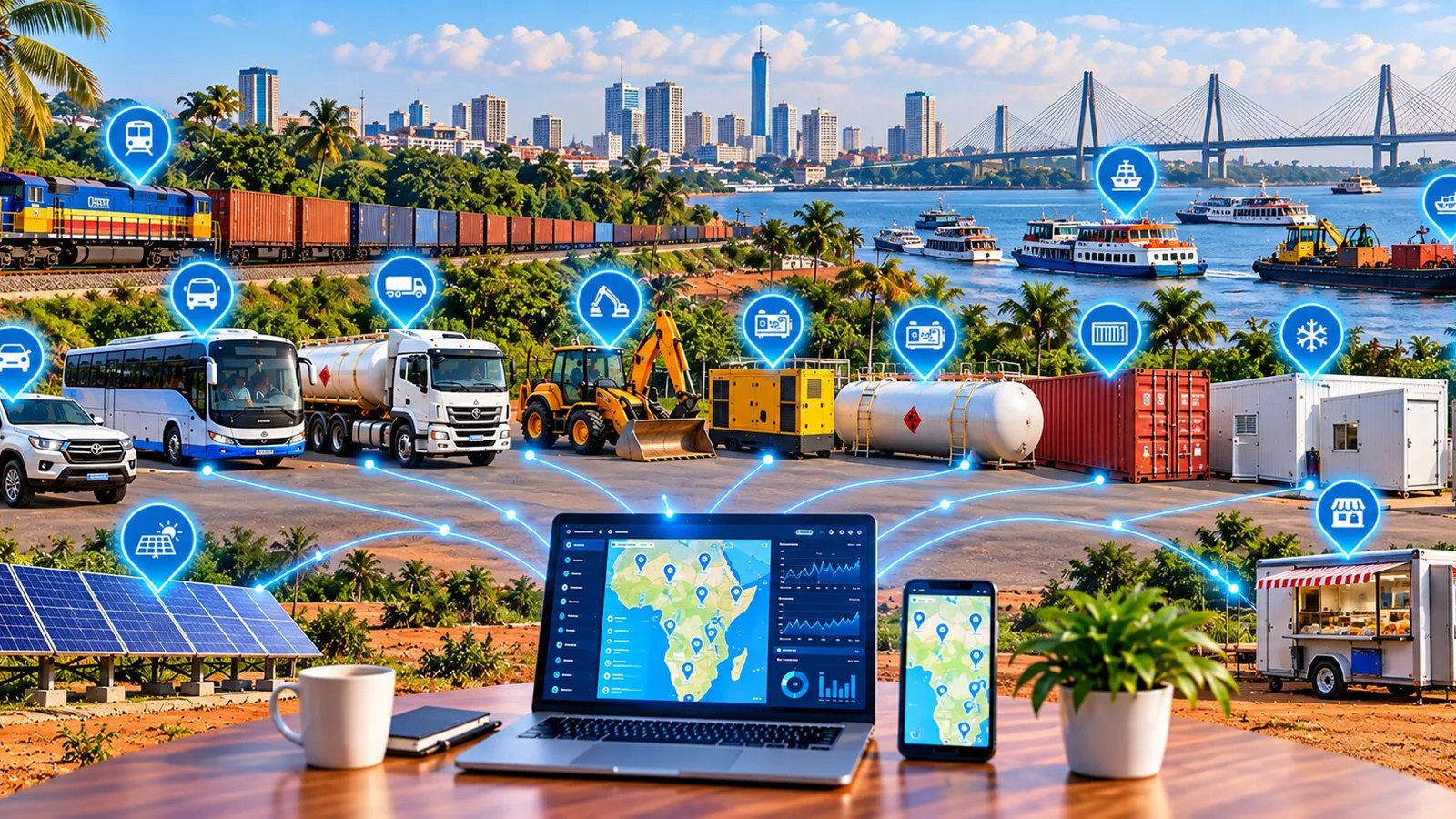 Tous vos actifs connectés et pilotés depuis un ordinateur et un téléphone